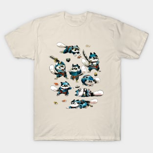 Ninja Cat Montage T-Shirt